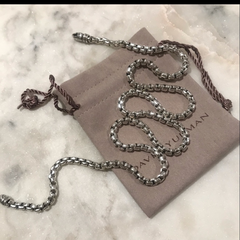 💯 Authentic David Yurman Box chain necklace 5mm 26” long sterling silver
